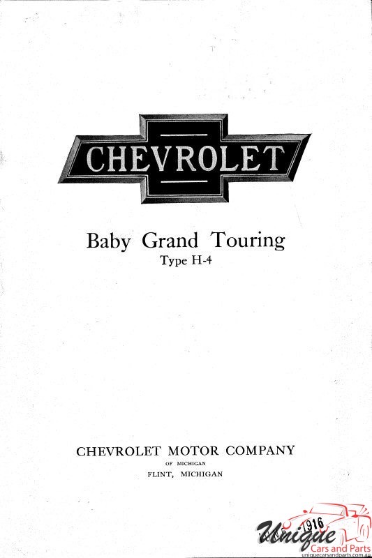 1916 Chevrolet Baby Grand Brochure